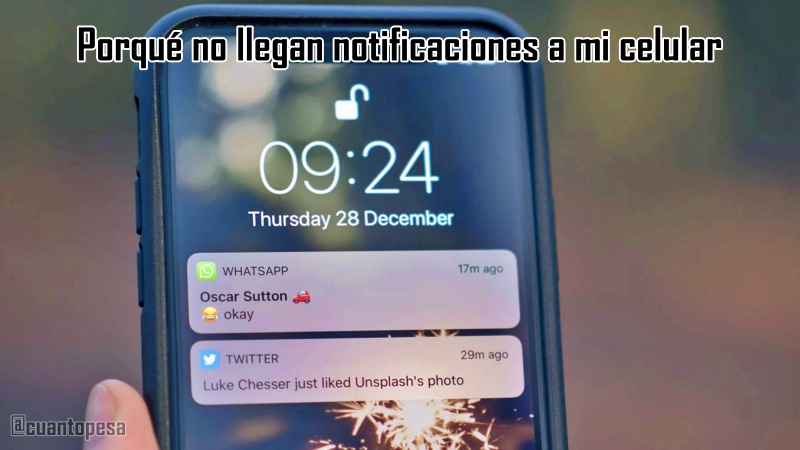 Por qué no llegan notificaciones a mi celular