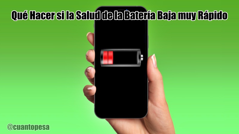 Qué Hacer si la Salud de la Batería Baja muy Rápido