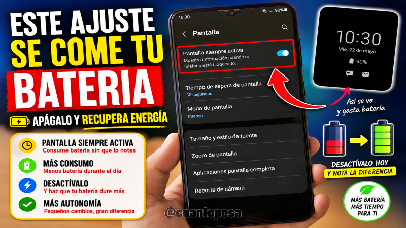 Este Ajuste se Come tu Bateria